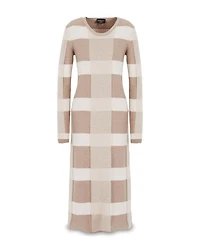 Checkered Sweater Dress