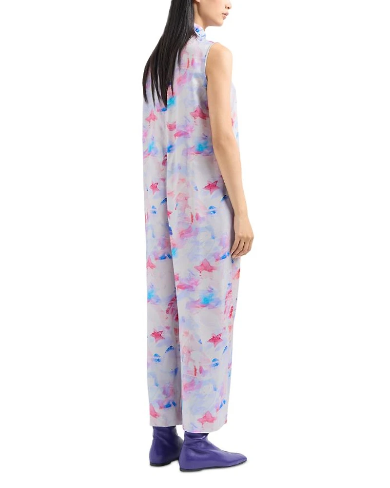 Watercolor Print Jumpsuit