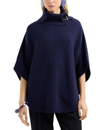 Wool & Cashmere Poncho Sweater