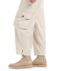 Stretch Cotton Gabardine Trousers with Carpenter Pockets