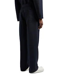Compact Heavy Gabardine Regular Fit Wide Leg Pants