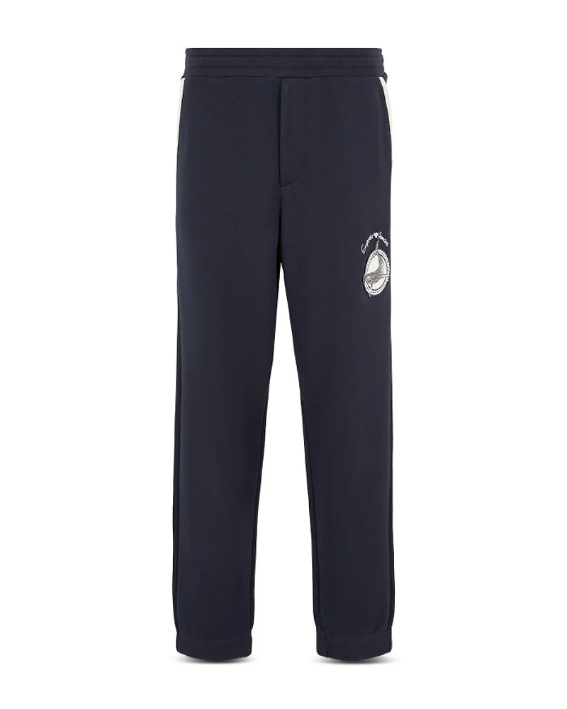Cotton Twill Whale Patch Regular Fit Joggers