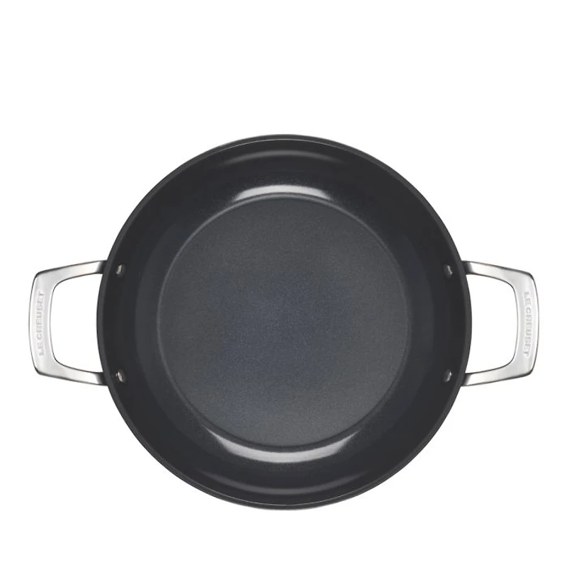 Essential Nonstick Ceramic Shallow Braiser with Glass Lid, 3.9 Qt