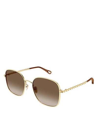 Chloe Square Sunglasses, 57mm