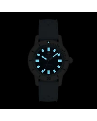 Ceramic Compression Diver Automatic Rubber Strap Watch