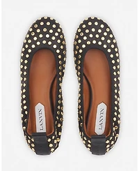 Women's The Leather Ballerina Flat With Studs