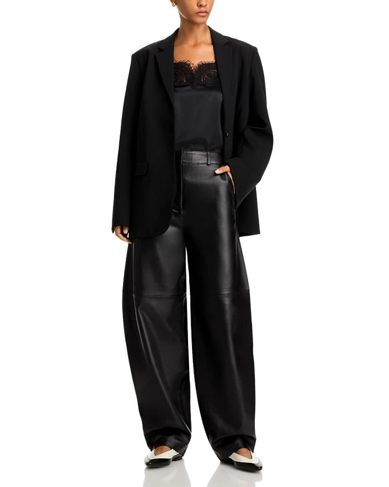 High Waist Leather Balloon Pants