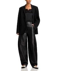 High Waist Leather Balloon Pants