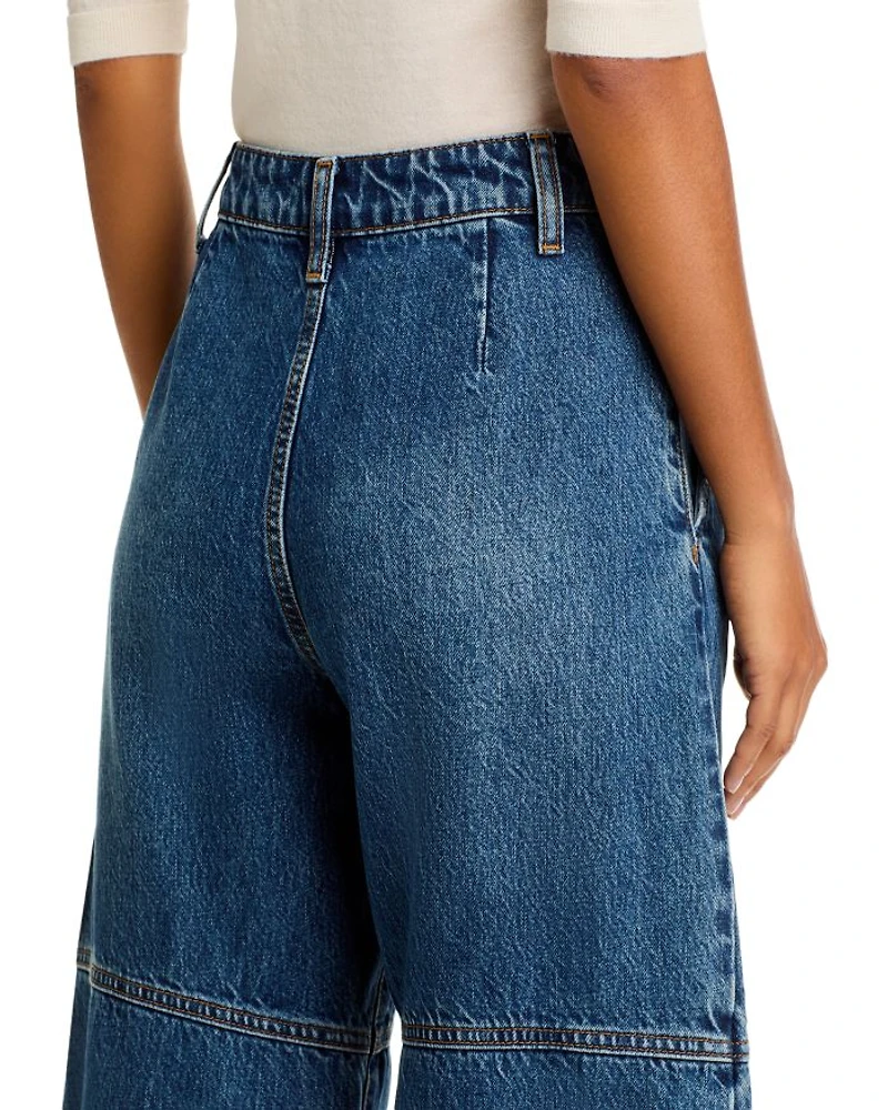 High Rise Barrel Jeans Indigo