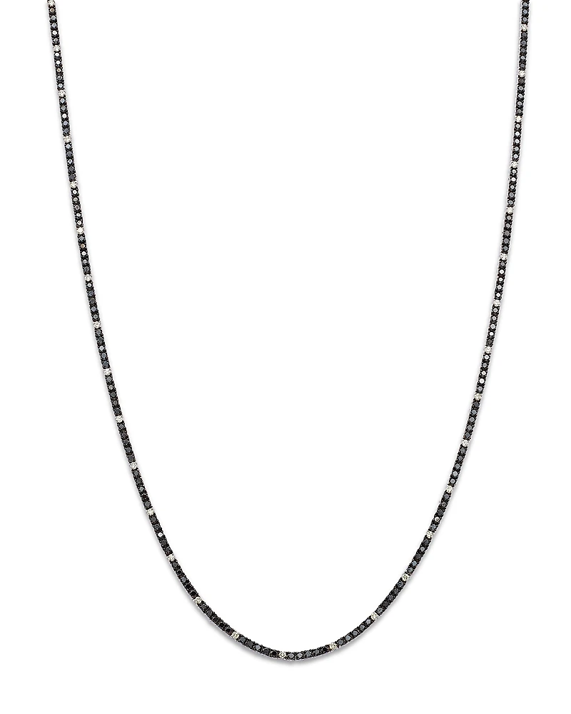 Bloomingdale's Fine Collection Black & White Diamond Tennis Necklace