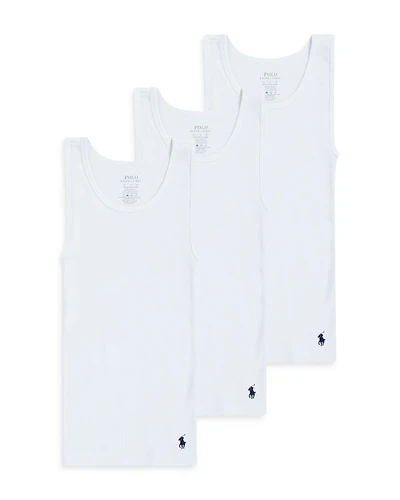 Boys' Cotton Stretch Ribbed Tanks, Pack of 3 - Big Kid