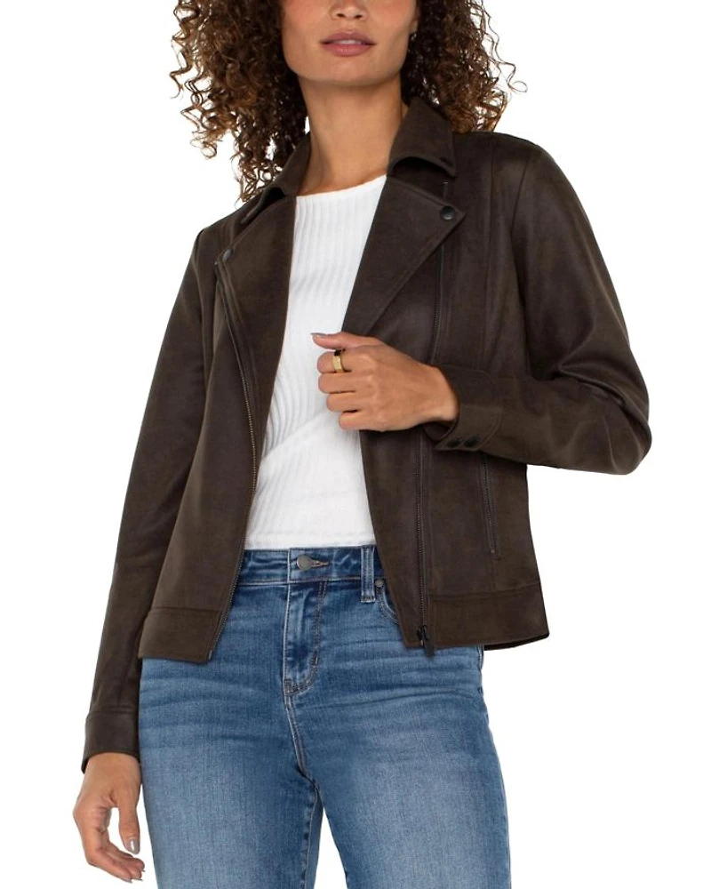 Faux Leather Moto Jacket