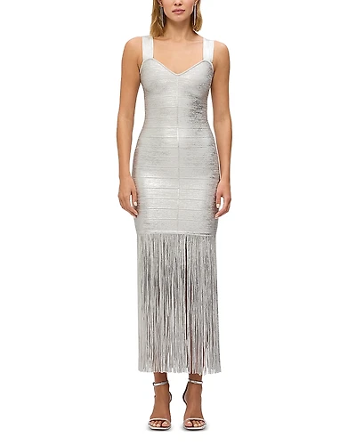 Herve Leger The Metallic Alba Gown