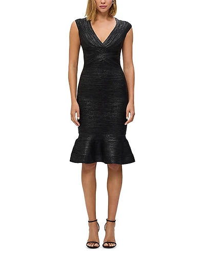 Herve Leger The Metallic Sophie Dress