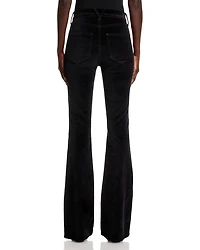 Beverly High Rise Velveteen Skinny Flare Jeans Black