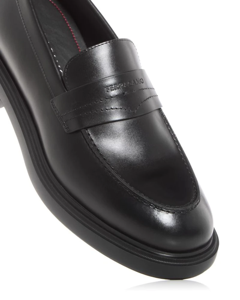 Men's Caligola Leather Penny Loafers