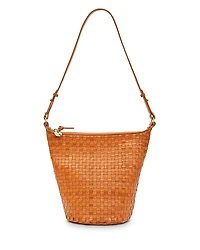 Clare V. Petite Jeanne Woven Leather Bucket Bag