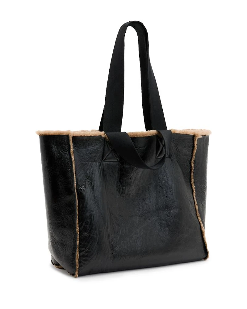 Izzy Shearling Leather Tote