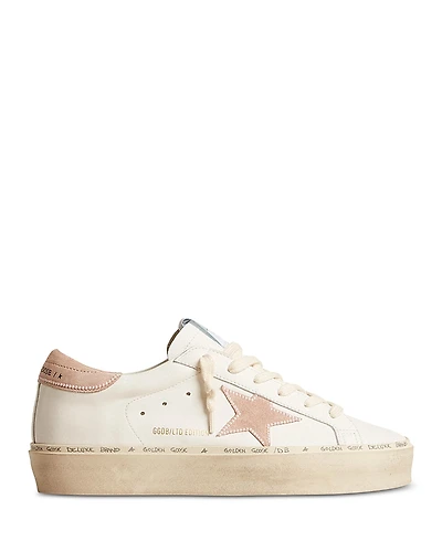 Golden Goose Women's Hi Star Almond Toe Star Patch Platform Sneakers