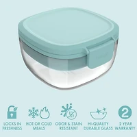 Glass Leak Proof Salad Container