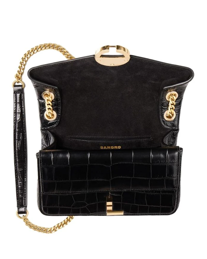 Small Embossed Leather Crossbody Bag