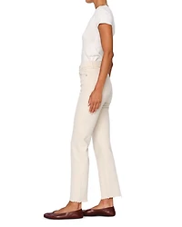 Patti High Rise Straight Jeans Ecru