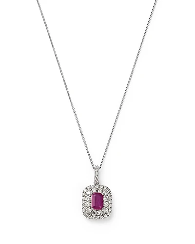 Bloomingdale's Fine Collection Ruby & Diamond Pendant Necklace