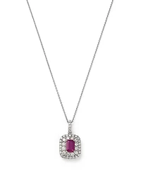Bloomingdale's Fine Collection Ruby & Diamond Pendant Necklace
