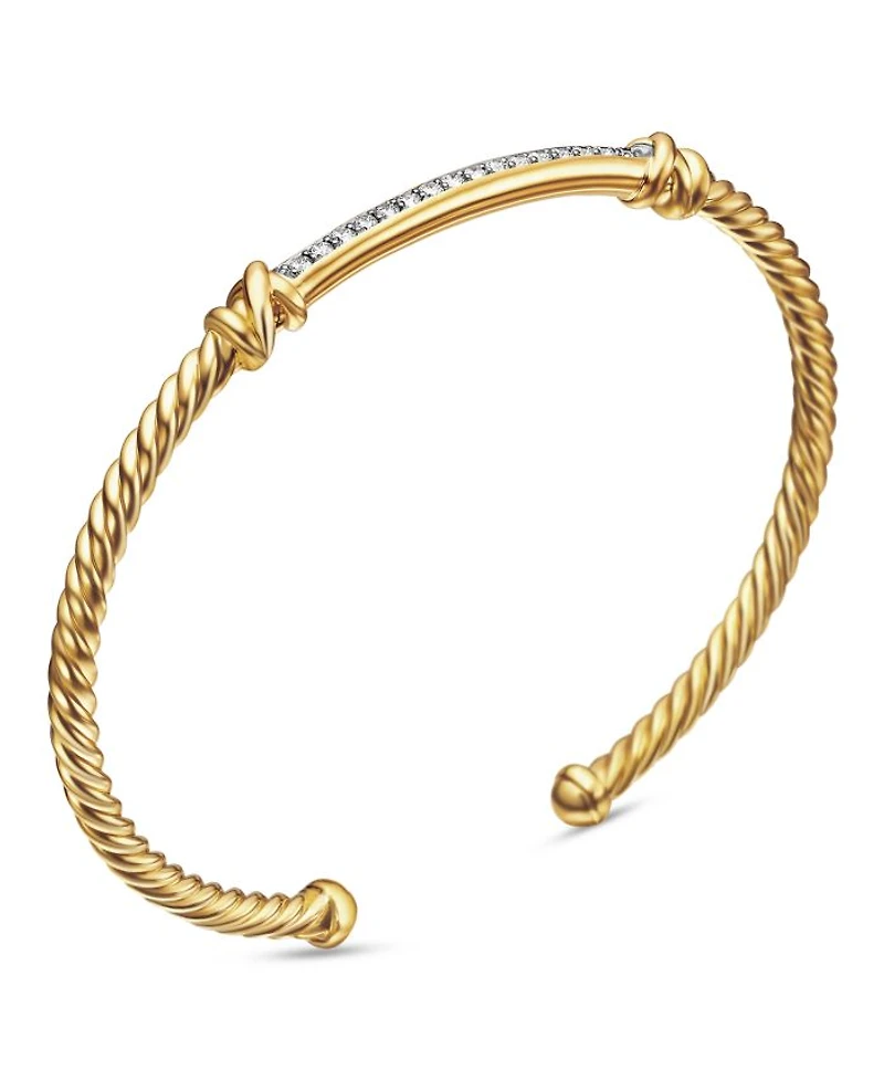 Petite Helena Two Station Wrap Bracelet 18K Yellow Gold with Diamonds
