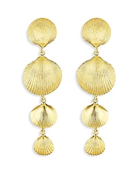 Cadar 18K Yellow Gold Shell Drop Earrings