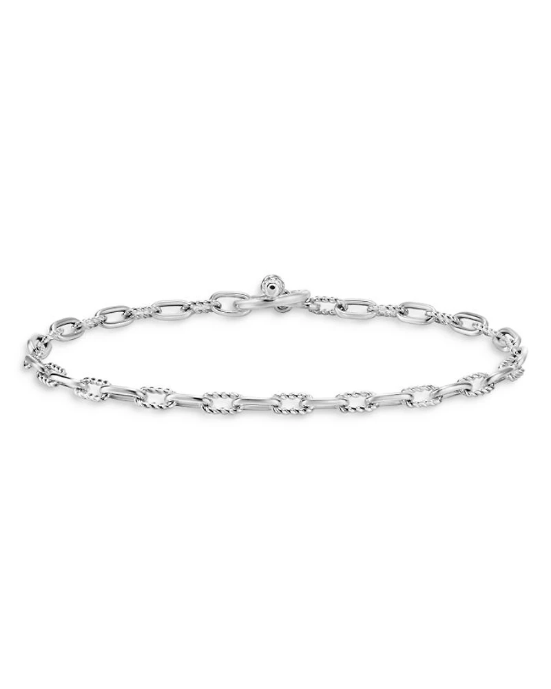 DY Madison® Toggle Chain Bracelet Sterling Silver with Diamonds