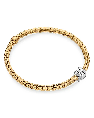 Fope 18K Yellow Gold Eka Diamond Flex'it Bracelet