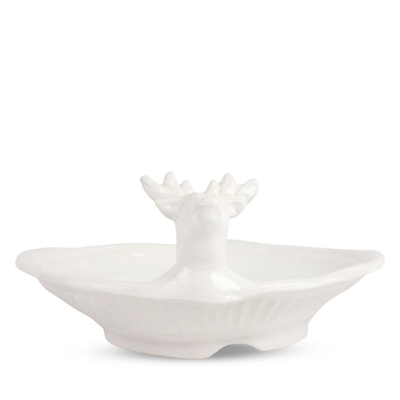 Vietri Pietra Natale Figural Deer Shallow Bowl