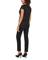 Short Sleeve Sequin Top