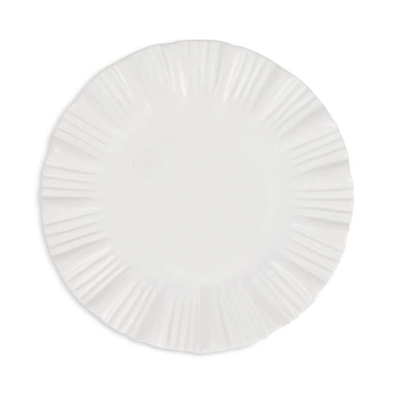 Bari White Small Round Platter