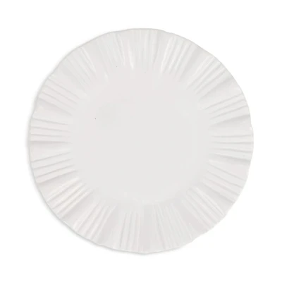 Bari White Small Round Platter