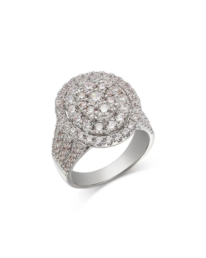 Diamond Cluster Ring in 14K White Gold, 2.35 tcw