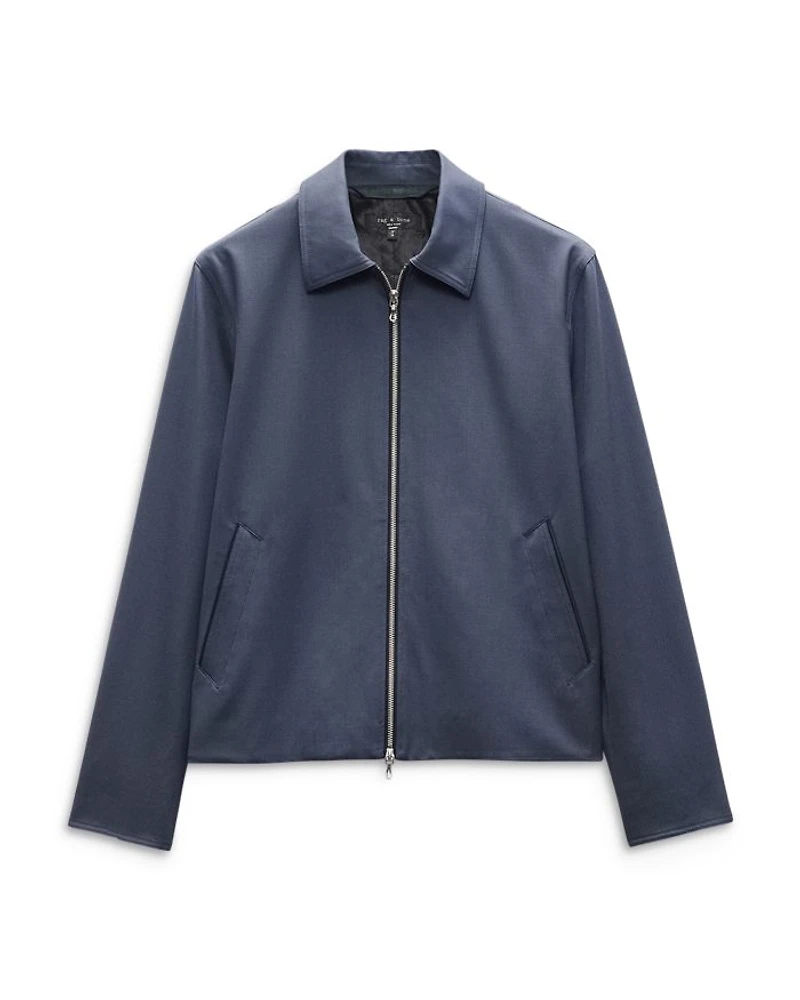 Melrose Wool Blend Twill Full Zip Jacket