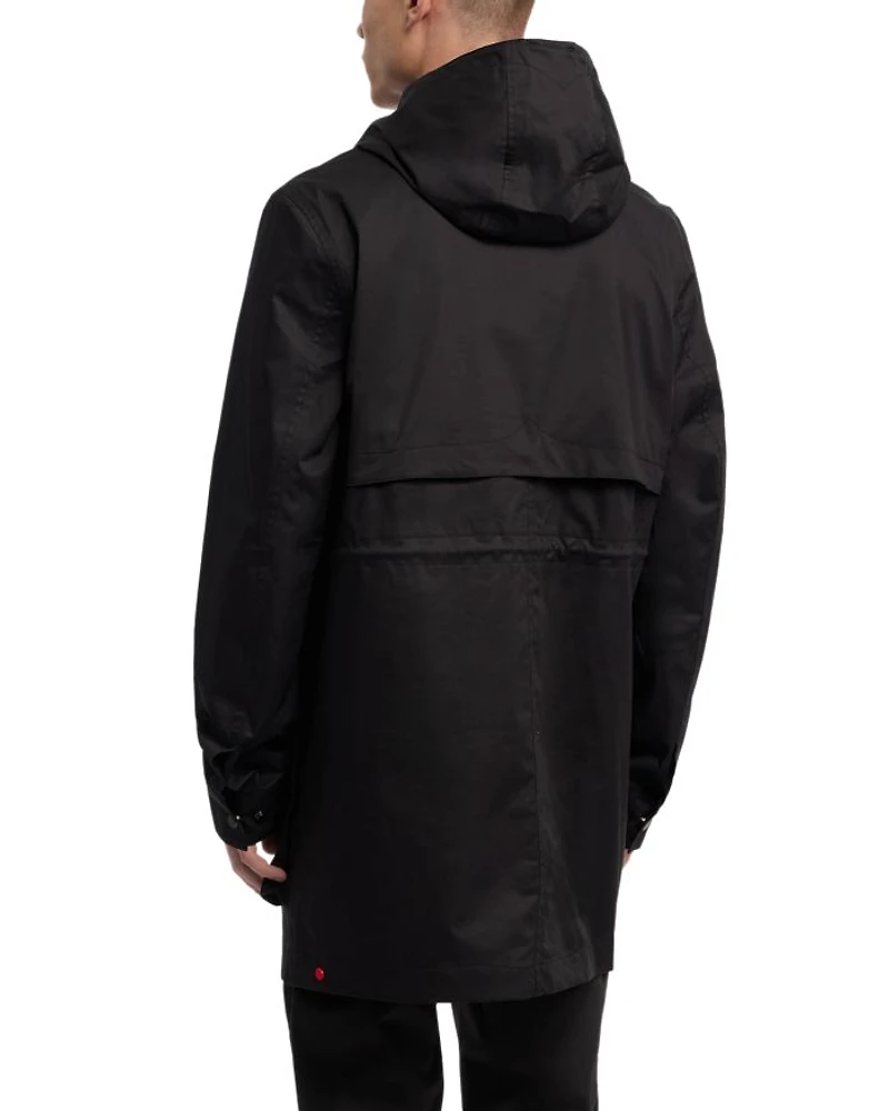 Downing Coated Cotton Hooded Rain Jacket