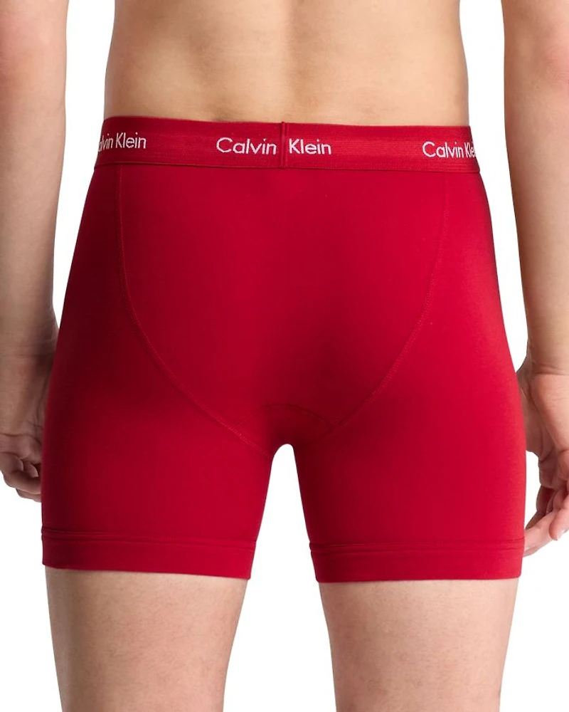 Cotton Stretch Moisture Wicking Boxer Briefs, Pack of 3