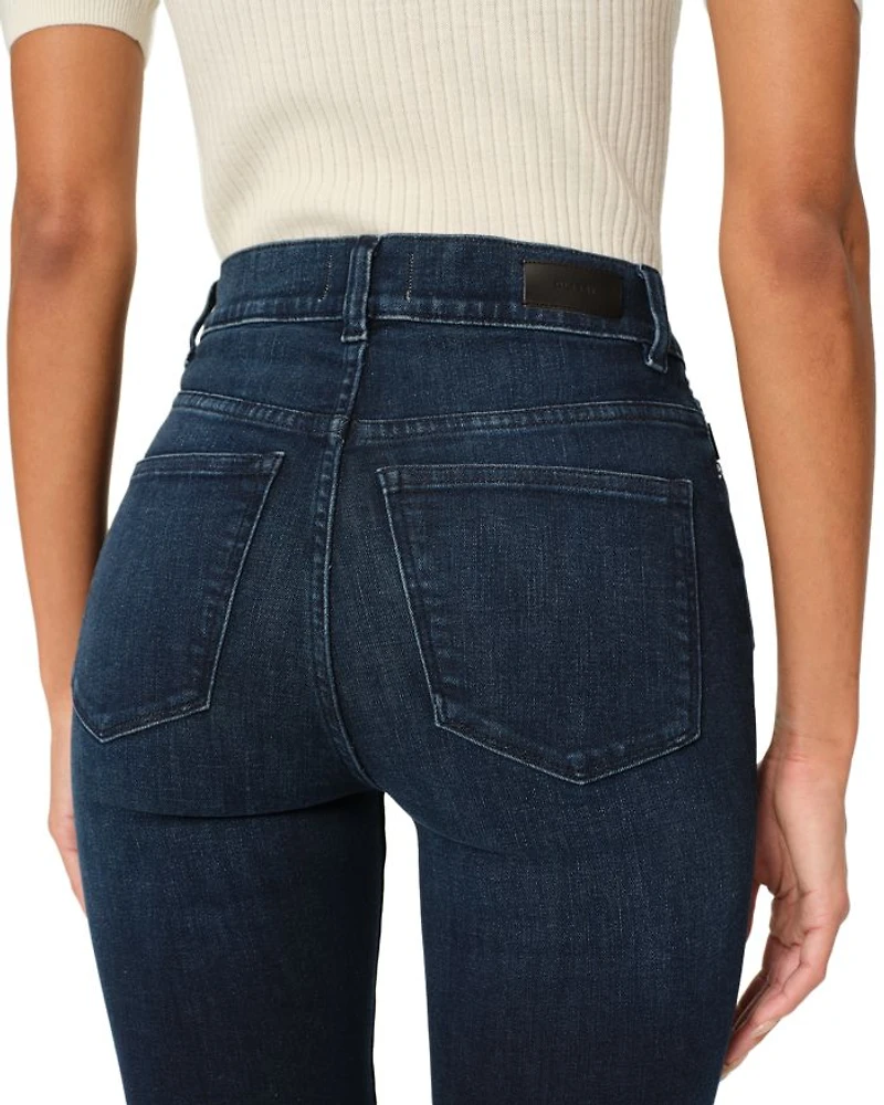 Halle Instasculpt Straight Leg High Rise Jeans Mediterranean