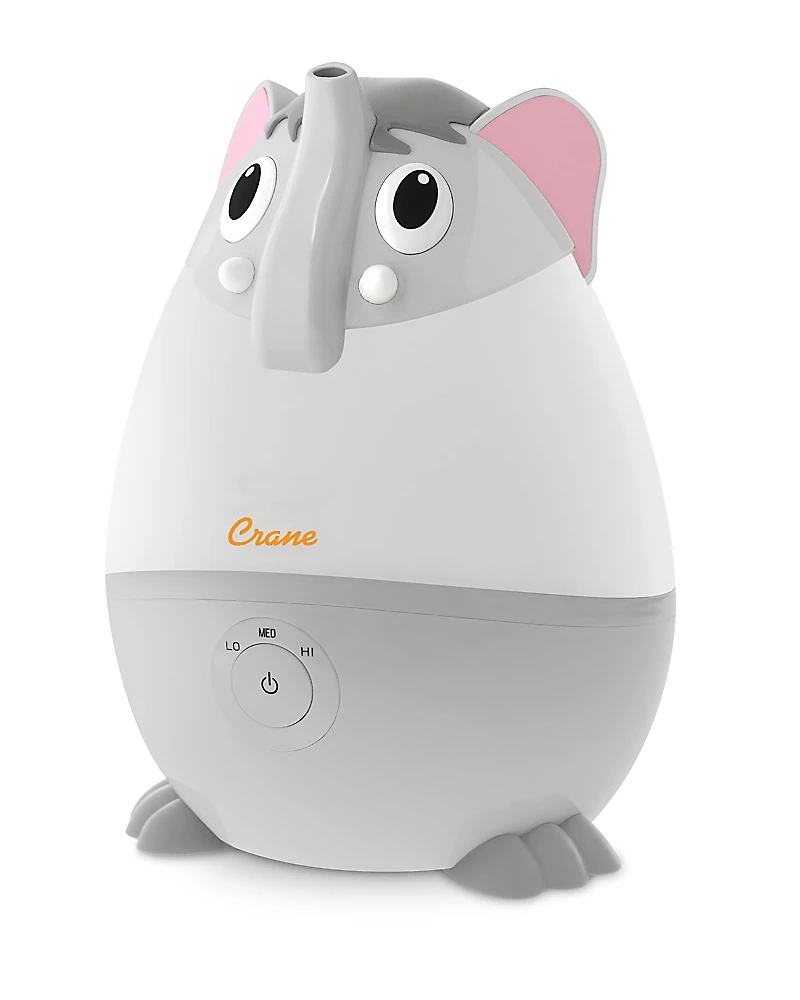 Crane Baby Adorable Humidifier, Mini Elephant, Cool Mist Humidifier with Vapor Tray, 0.5 Gal.