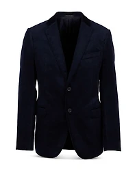 Cotton Velvet Check Slim Fit Blazer