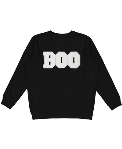 Woman's Boo Patch Halloween Adult Sweatshirt