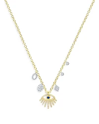 Meira T 14K Yellow Gold Diamond & Blue Sapphire Evil Eye Charm Necklace, 18
