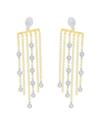14K Yellow Gold Diamond Fringe Earrings, 0.44 tcw