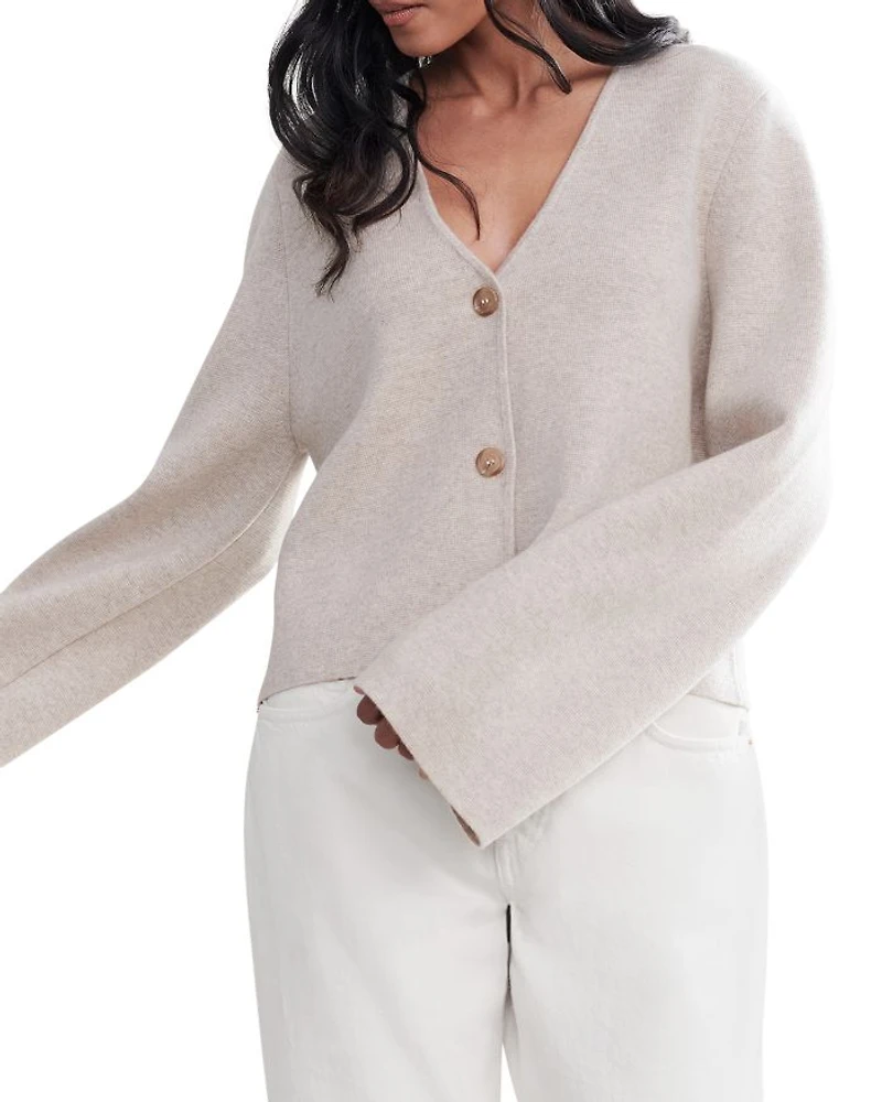 Chelsea Wool & Cashmere V Neck Cardigan