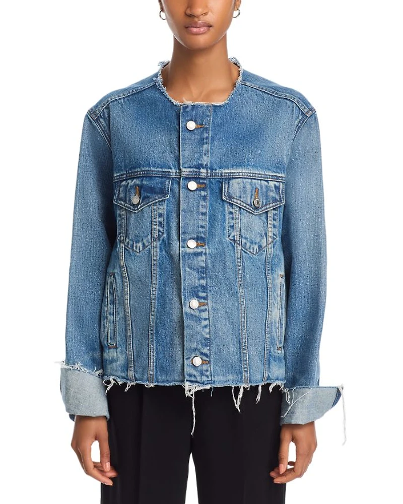 Cutoff Denim Trucker Jacket