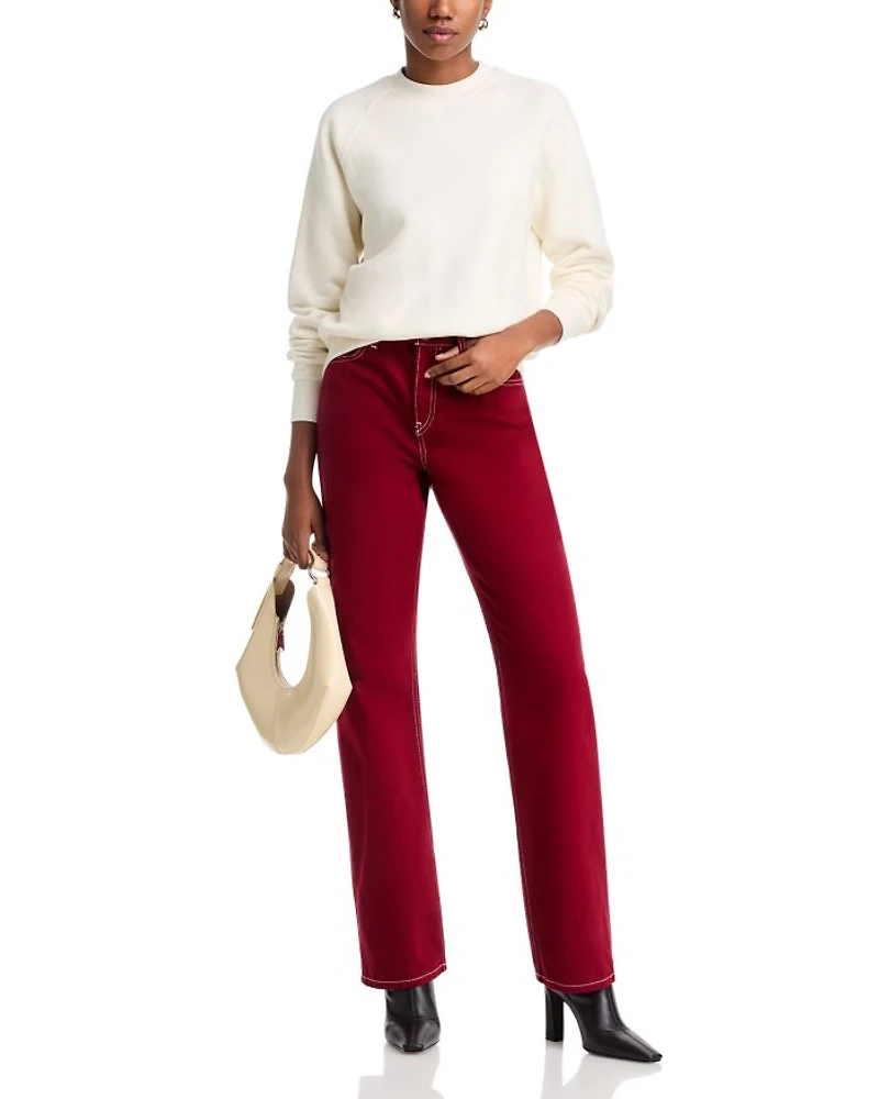 The Standard High Rise Straight Jeans Currant