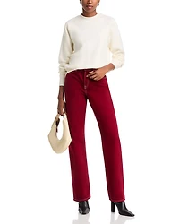The Standard High Rise Straight Jeans Currant